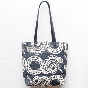 Julia Canright Block Print ~ Snake Motif Tote Bag